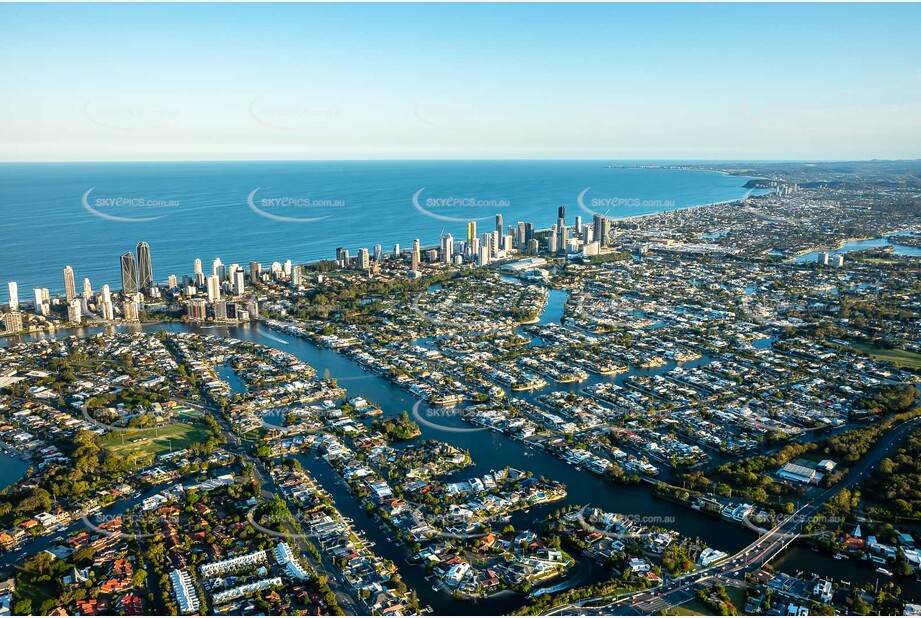 Sunset Aerial Photo Surfers Paradise QLD Aerial Photography