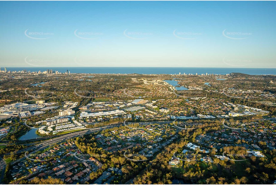 Sunset Aerial Photo Mudgeeraba QLD Aerial Photography