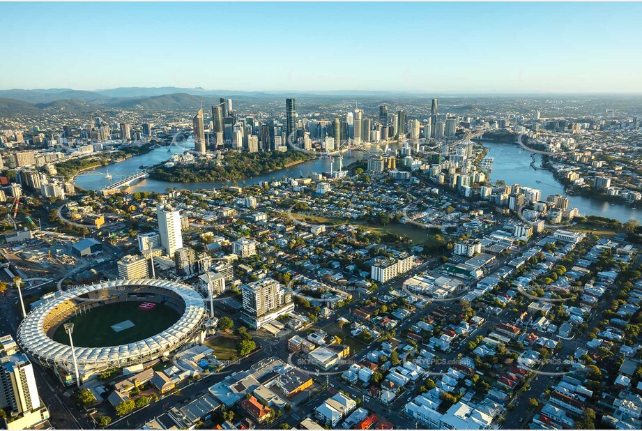Sunrise Aerial Photo East Brisbane QLD Aerial Photography