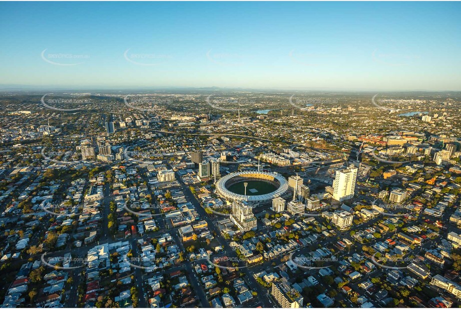Sunrise Aerial Photo Woolloongabba QLD Aerial Photography