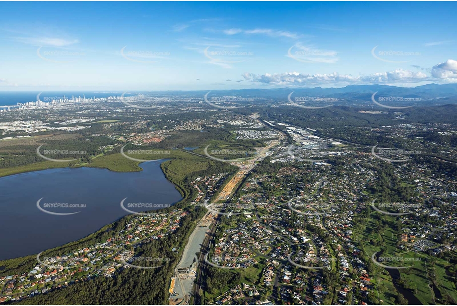 Coomera Connector Construction Helensvale QLD Aerial Photography