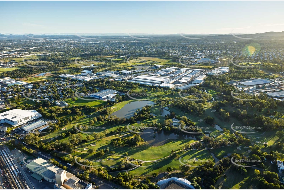 The Brisbane Golf Club at Sunset QLD Aerial Photography