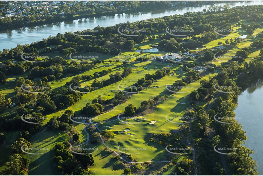 Indooroopilly Golf Club at Sunset QLD Aerial Photography