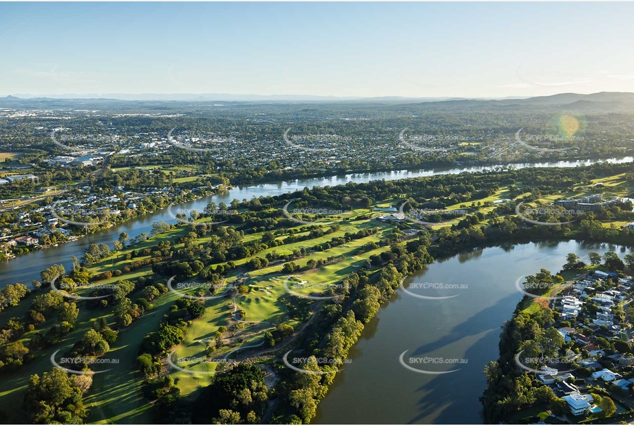 Indooroopilly Golf Club at Sunset QLD Aerial Photography