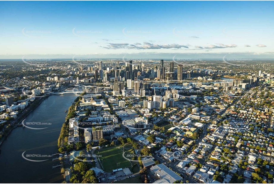 Sunset Aerial Photo West End QLD Aerial Photography