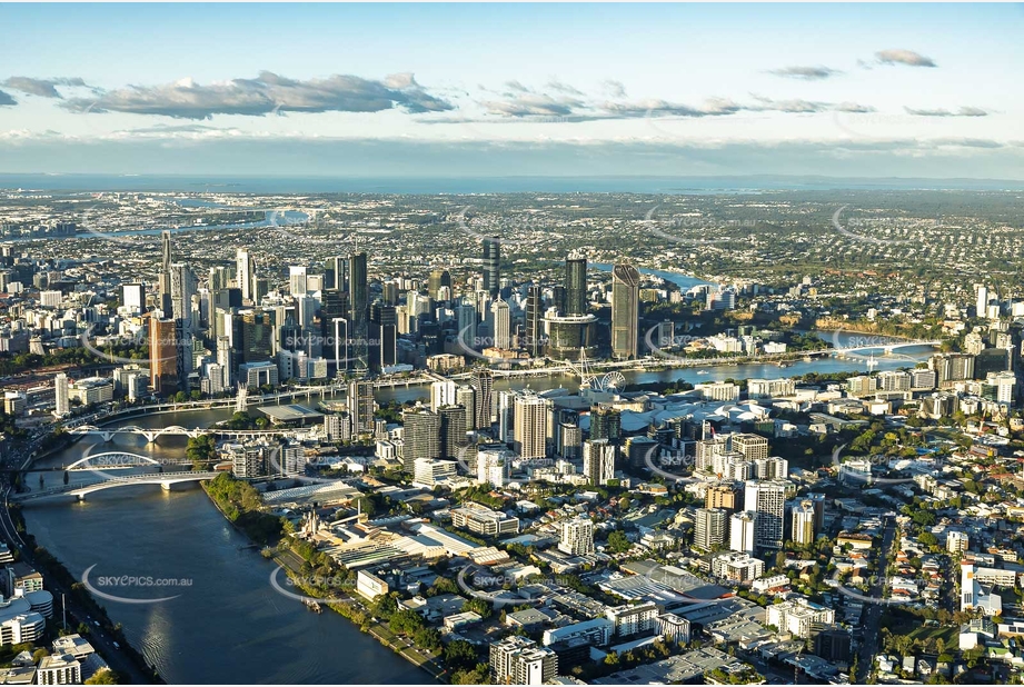 Sunset Aerial Photo South Brisbane QLD Aerial Photography