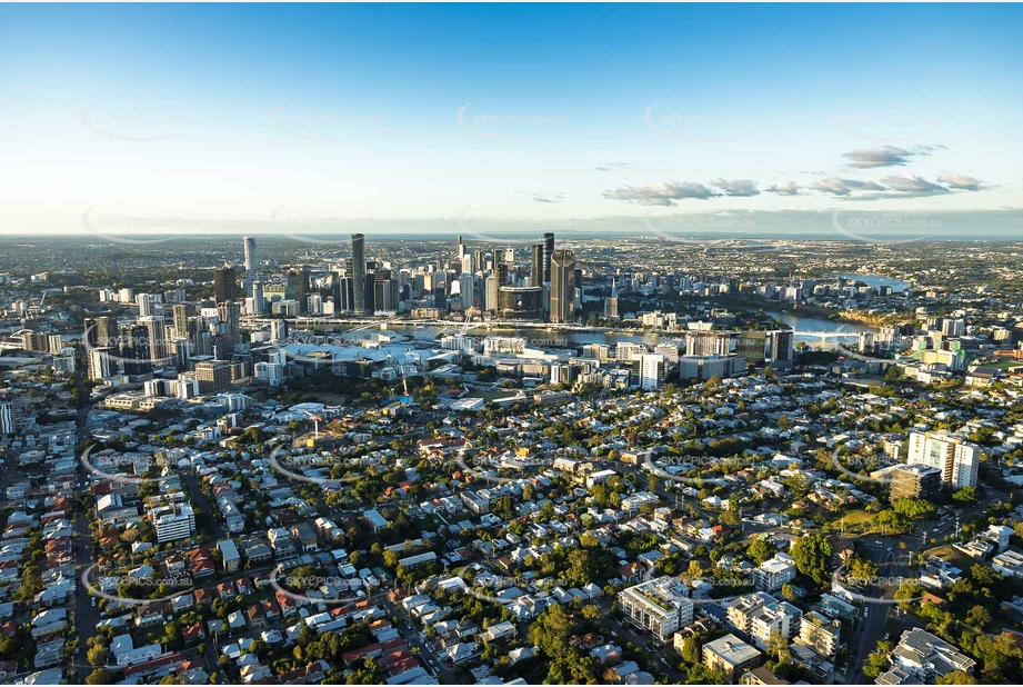 Sunset Aerial Photo Highgate Hill QLD Aerial Photography