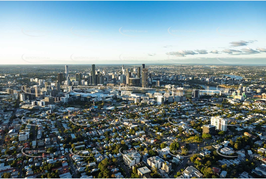 Sunset Aerial Photo Highgate Hill QLD Aerial Photography