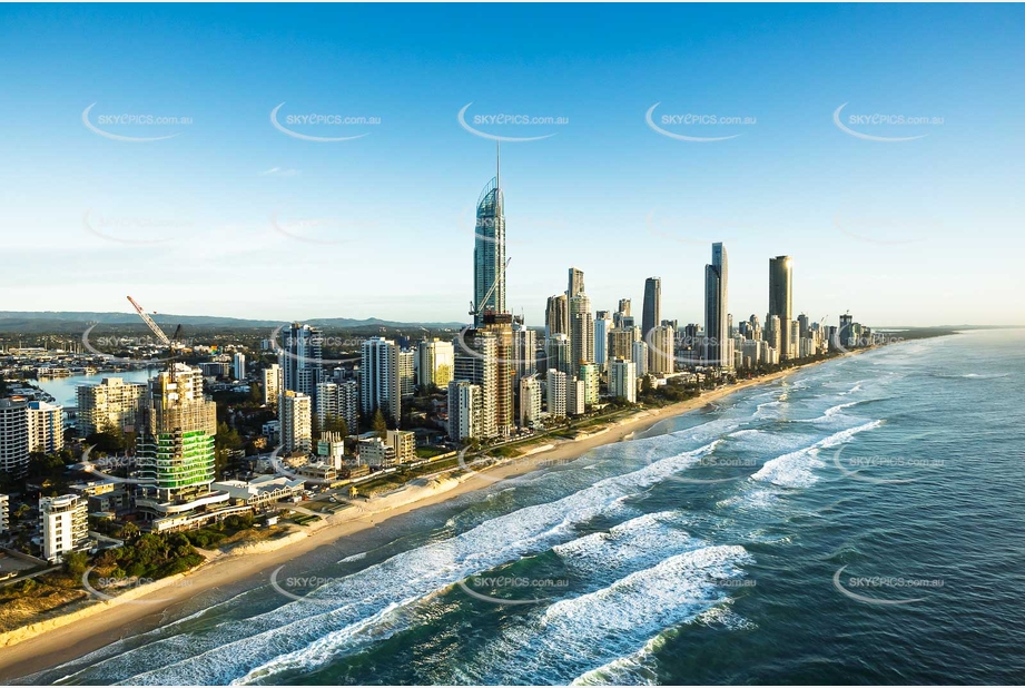 Sunrise Aerial Photo Surfers Paradise QLD Aerial Photography