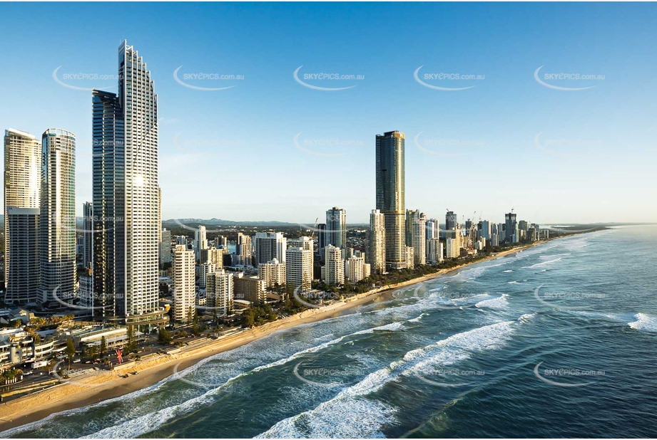 Sunrise Aerial Photo Surfers Paradise QLD Aerial Photography