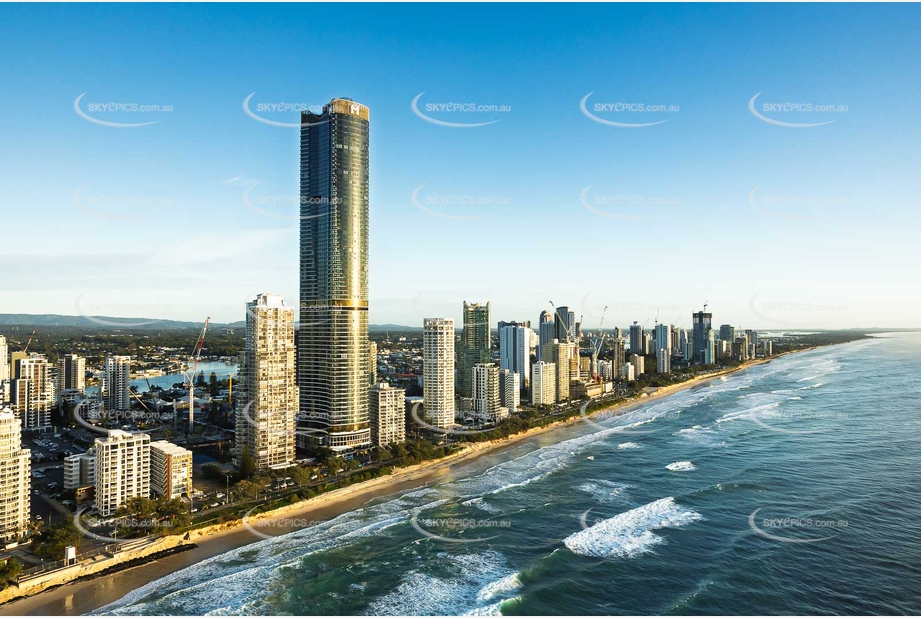 Sunrise Aerial Photo Surfers Paradise QLD Aerial Photography