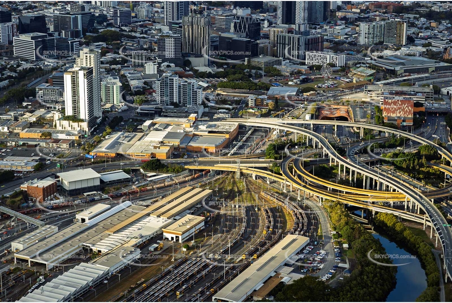 Crossriver Rail Mayne Yard Bowen Hills QLD Aerial Photography