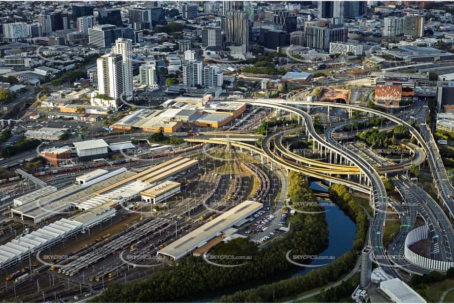 Crossriver Rail Mayne Yard Bowen Hills QLD Aerial Photography