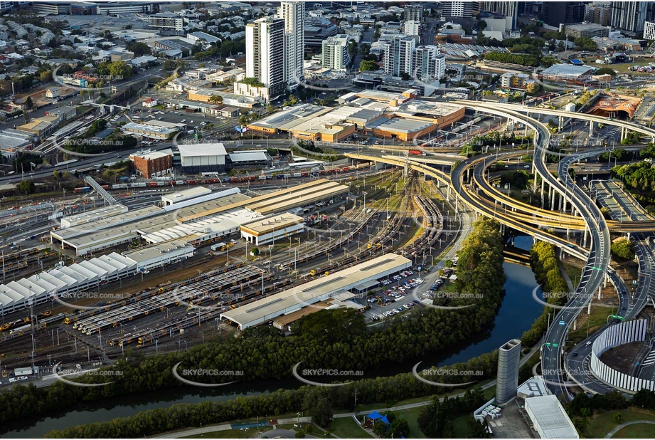 Crossriver Rail Mayne Yard Bowen Hills QLD Aerial Photography
