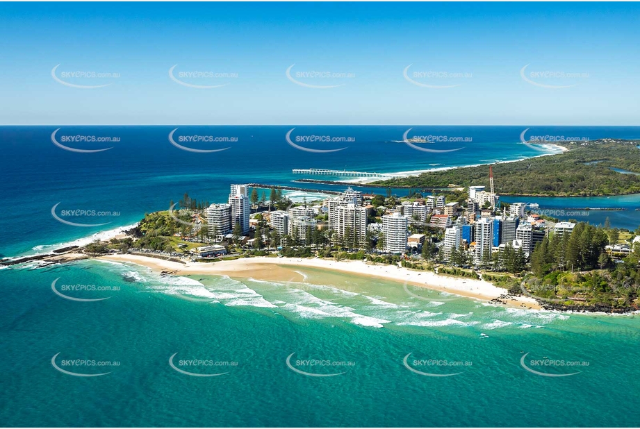 Rainbow Bay at Coolangatta QLD Aerial Photography