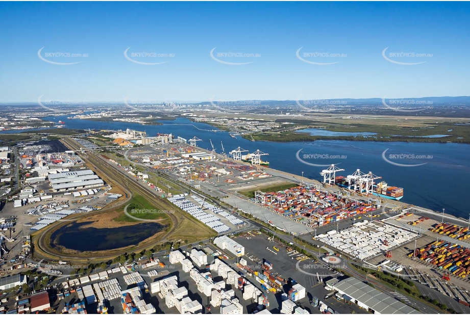 Container Terminal at Port of Brisbane QLD Aerial Photography