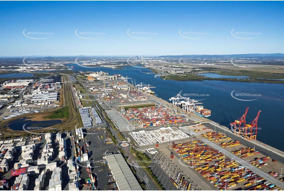 Container Terminal at Port of Brisbane QLD Aerial Photography