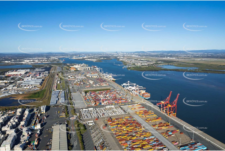 Container Terminal at Port of Brisbane QLD Aerial Photography