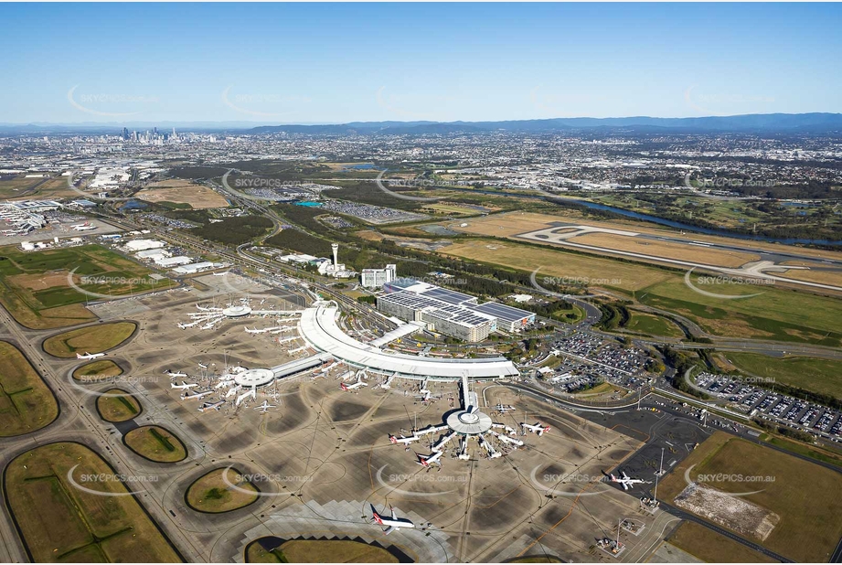 Domestic Terminal at Brisbane Airport QLD Aerial Photography