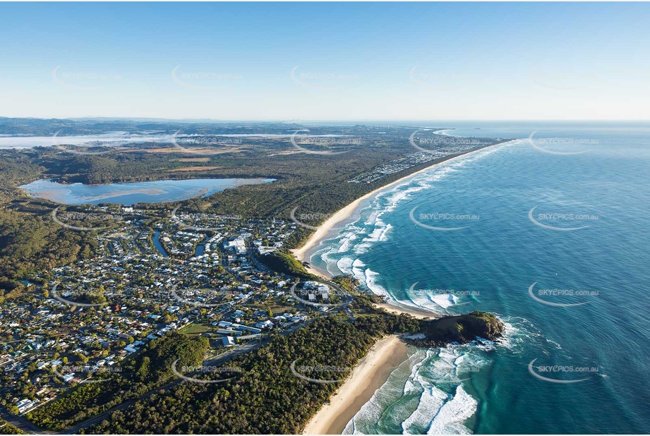 Sunrise Aerial Photo Bogangar NSW Aerial Photography