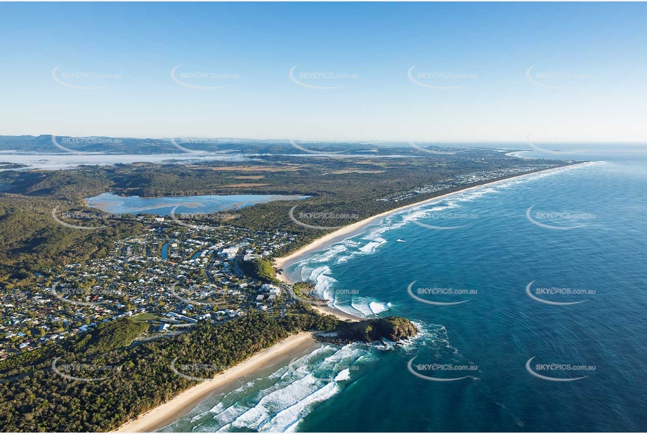 Sunrise Aerial Photo Bogangar NSW Aerial Photography