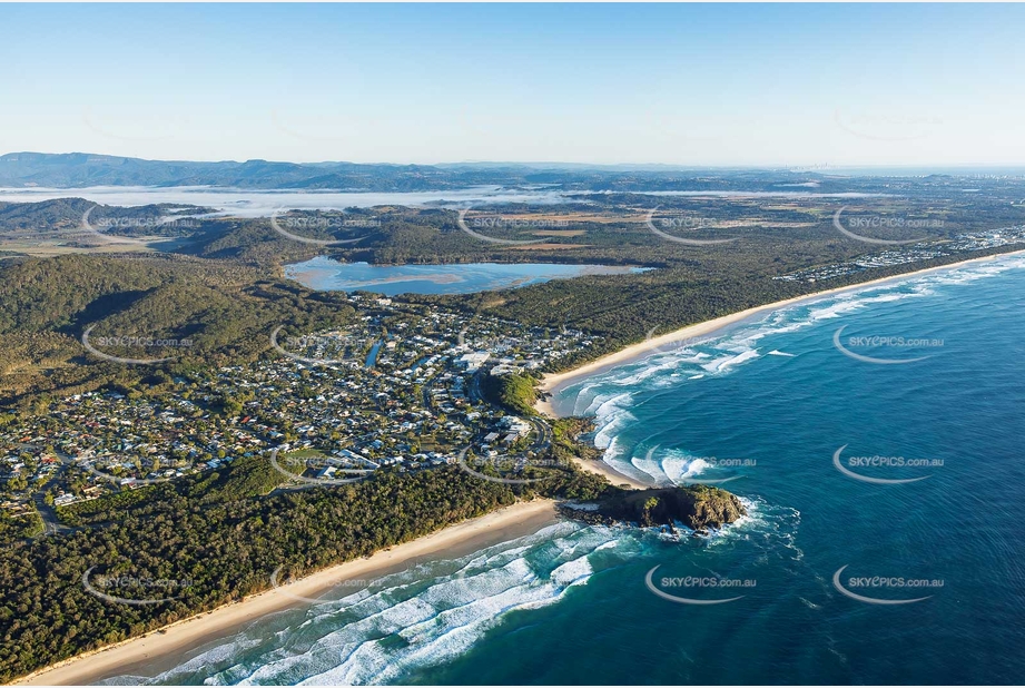Sunrise Aerial Photo Bogangar NSW Aerial Photography