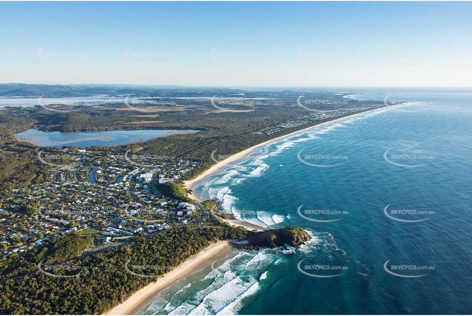 Sunrise Aerial Photo Cabarita Beach NSW Aerial Photography