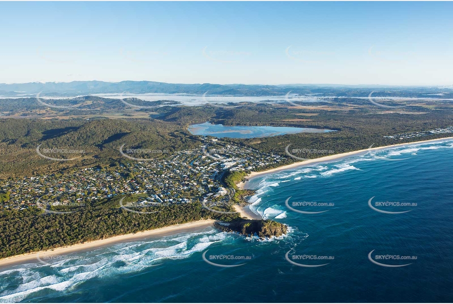 Sunrise Aerial Photo Cabarita Beach NSW Aerial Photography