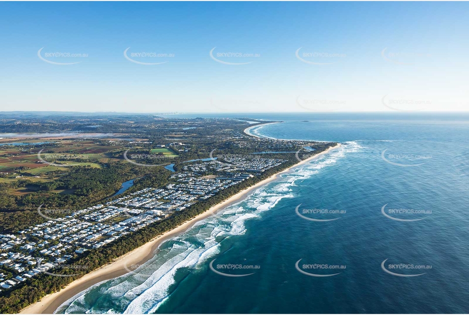 Sunrise Aerial Photo Kingscliff NSW Aerial Photography