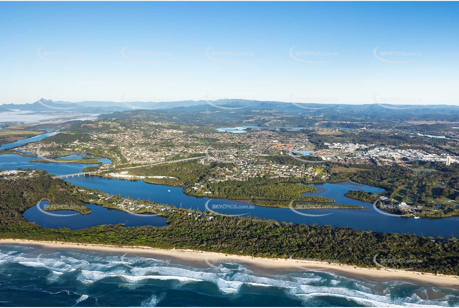 Sunrise Aerial Photo Banora Point NSW Aerial Photography