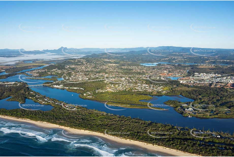 Sunrise Aerial Photo Banora Point NSW Aerial Photography