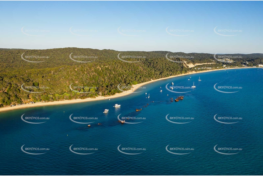 Tangalooma Wrecks Moreton Island QLD Aerial Photography