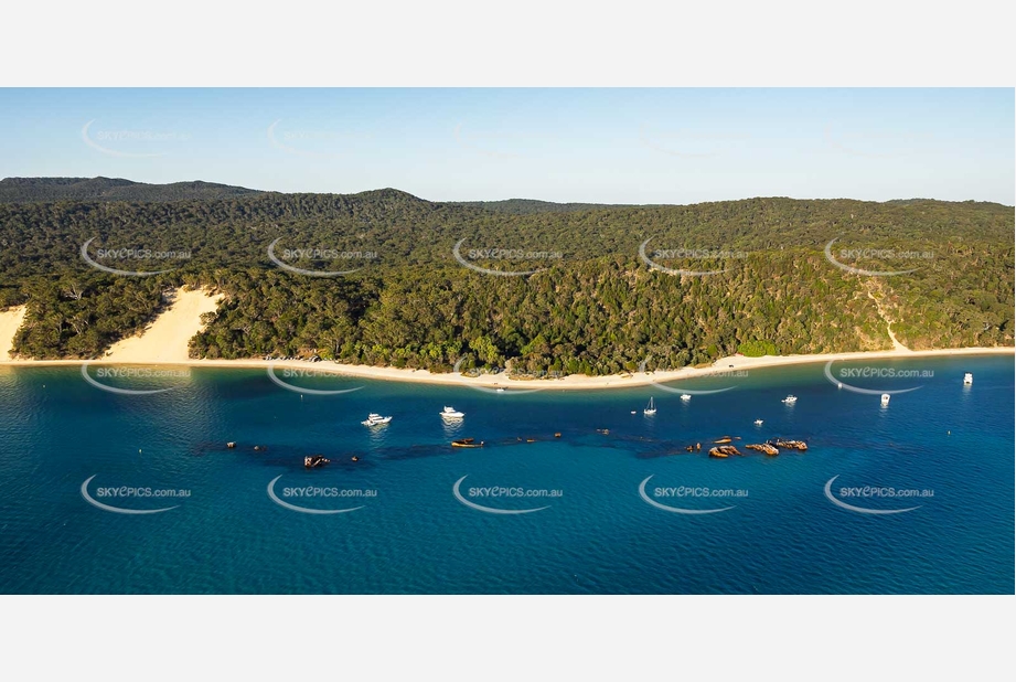 Tangalooma Wrecks Moreton Island QLD Aerial Photography