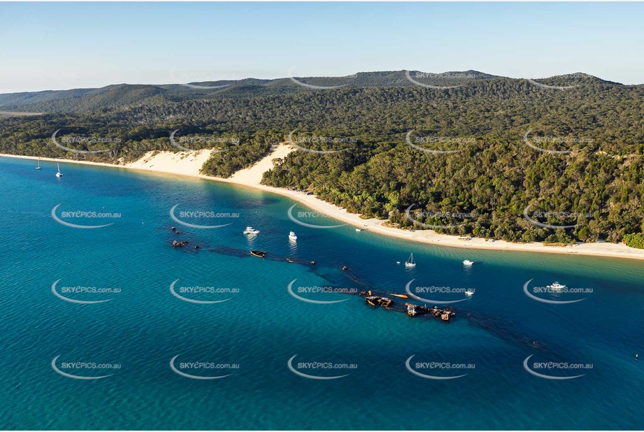 Tangalooma Wrecks Moreton Island QLD Aerial Photography