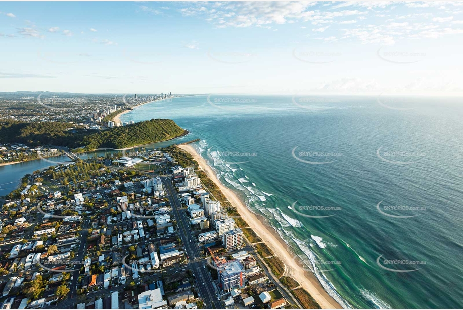 Sunrise Aerial Photo Palm Beach QLD Aerial Photography