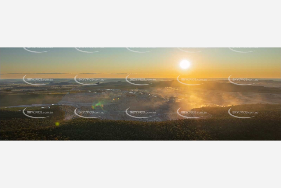 Boggabri Coal Mine at Sunset NSW Aerial Photography