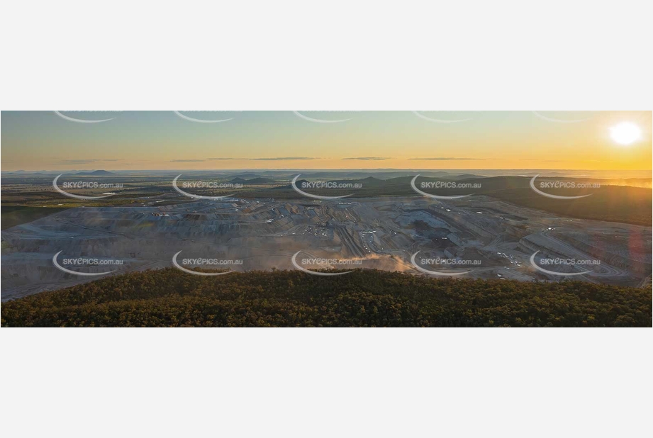 Boggabri Coal Mine at Sunset NSW Aerial Photography