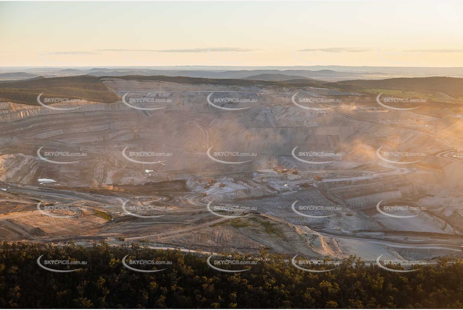 Boggabri Coal Mine at Sunset NSW Aerial Photography