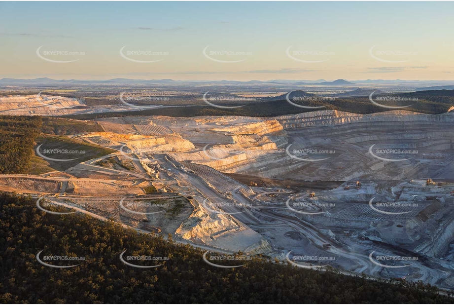 Boggabri Coal Mine at Sunset NSW Aerial Photography