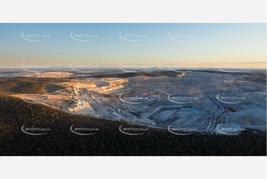 Boggabri Coal Mine at Sunset NSW Aerial Photography