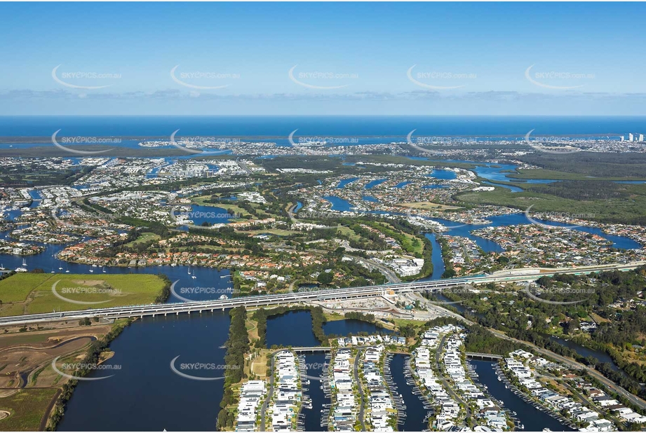 Hope Island Train Station Helensvale QLD Aerial Photography