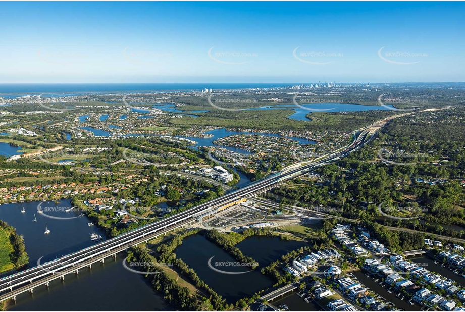 Hope Island Train Station QLD Aerial Photography
