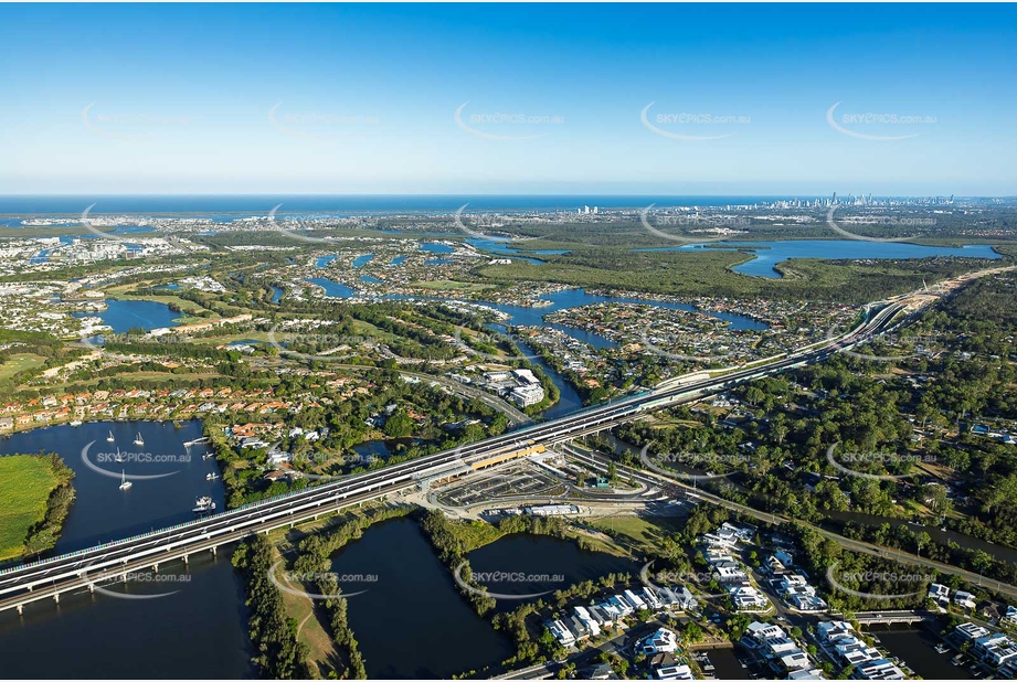 Hope Island Train Station QLD Aerial Photography