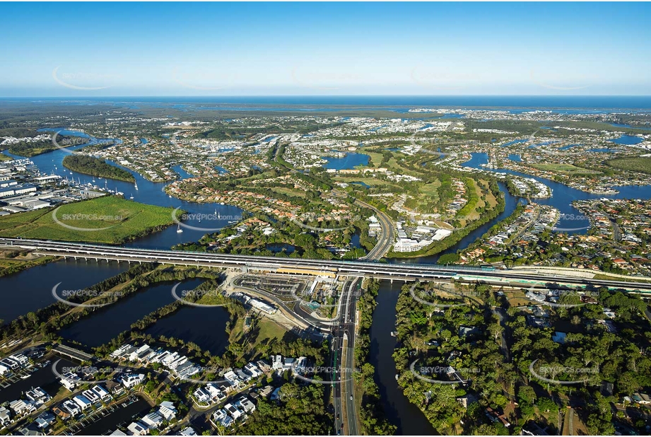 Hope Island Train Station QLD Aerial Photography