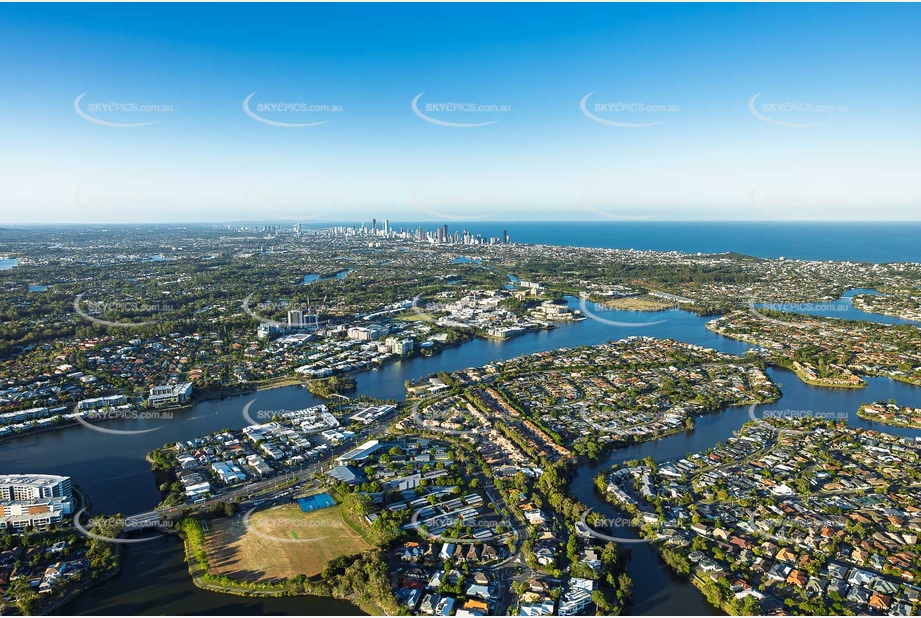 Aerial Photo Varsity Lakes QLD Aerial Photography