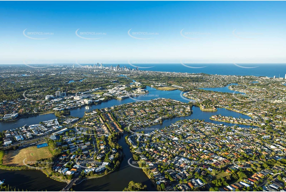 Aerial Photo Varsity Lakes QLD Aerial Photography