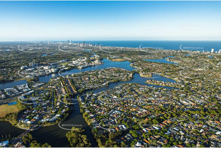 Aerial Photo Varsity Lakes QLD Aerial Photography