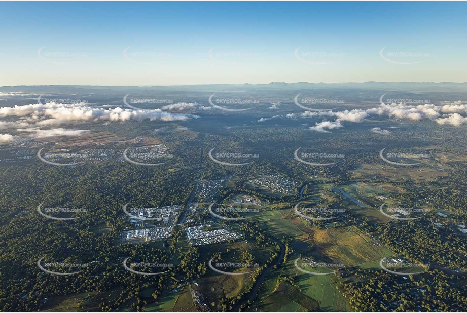 Sunrise Aerial Photo Chambers Flat QLD Aerial Photography