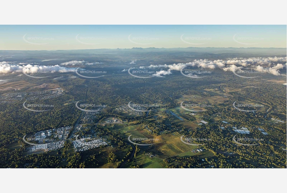 Sunrise Aerial Photo Chambers Flat QLD Aerial Photography