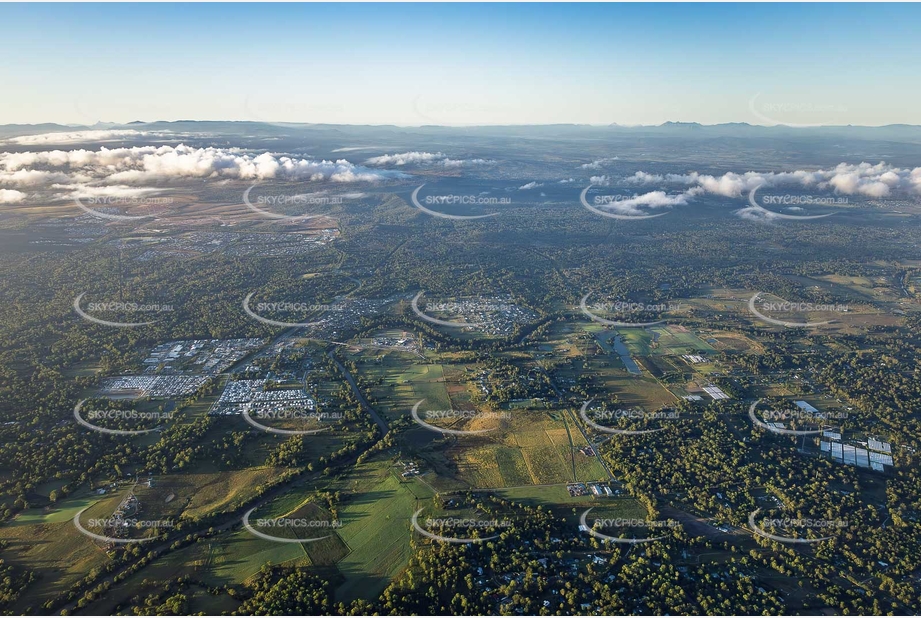 Sunrise Aerial Photo Chambers Flat QLD Aerial Photography